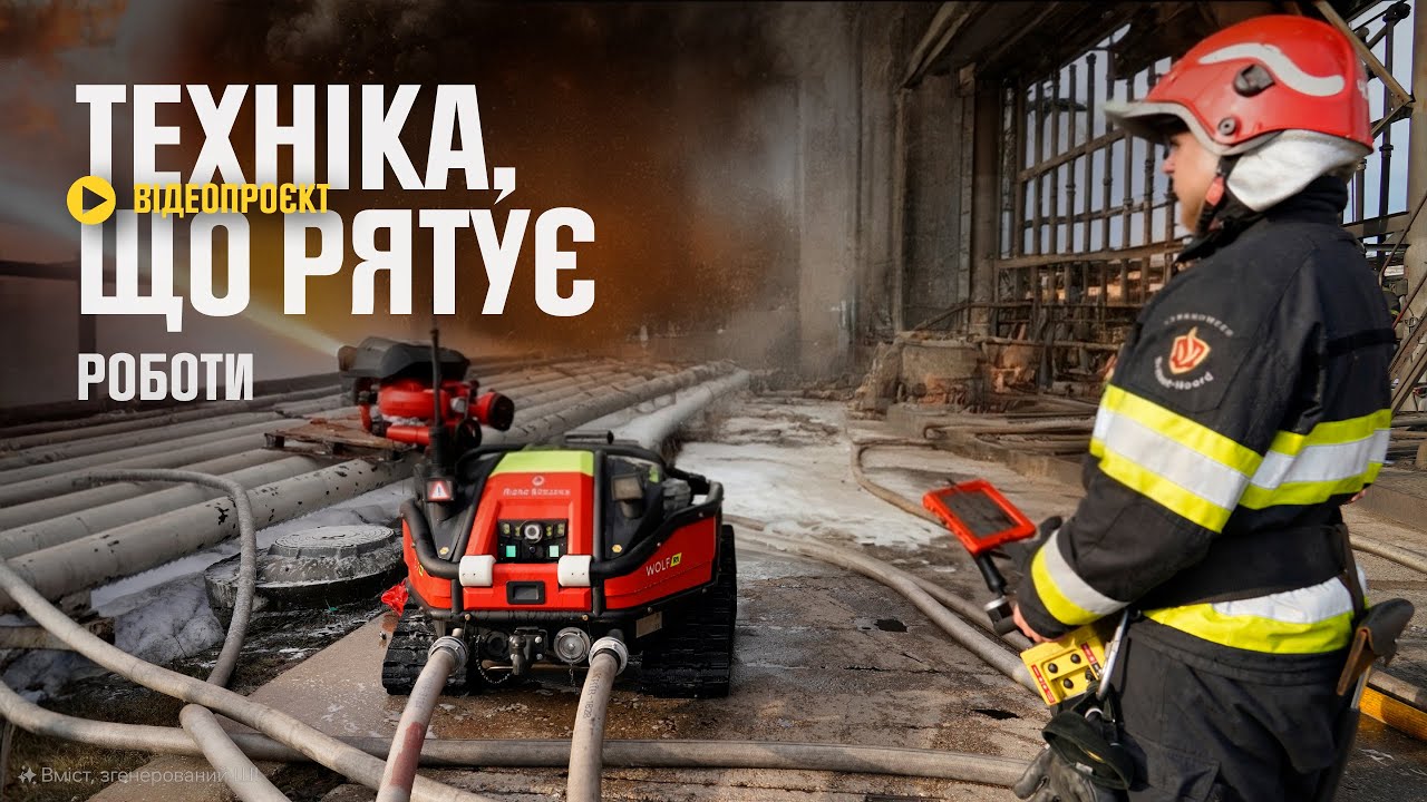 Пожежний робот під обстрілами: ексклюзив із серії “Техніка, що рятує”