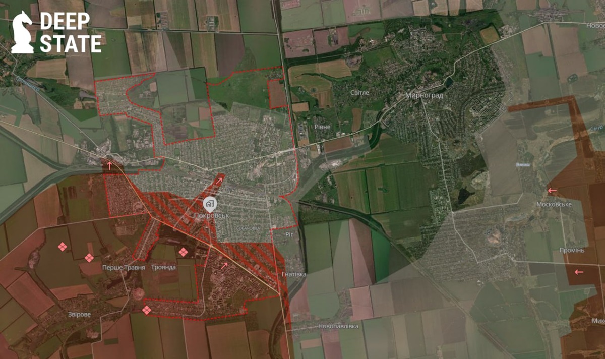 Новини України - Росіяни просочуються у центр Покровська - DeepState